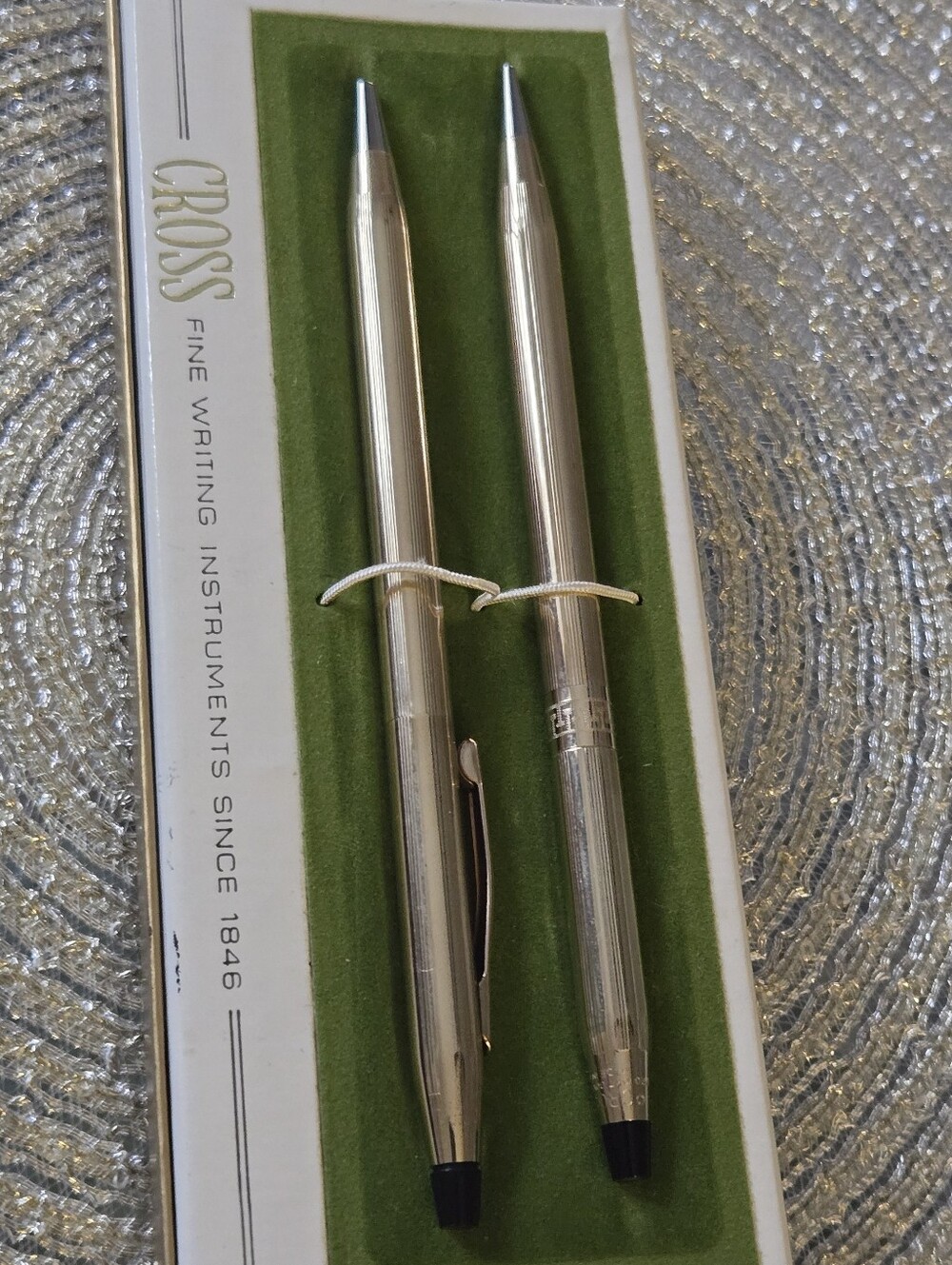 Vintage Cross Classic Century 10K Gold Filled Ballpoint Pen & Pencil Set W/ Box